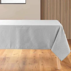 Żakardowy obrus z metalicznym wzorem, AZULINE, 140 x 250 cm