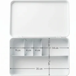 Apteczka metalowa z wyjmowaną tacką, 32,5 x 16,5 x 20,5 cm