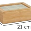 Bambusowa szkatułka na herbatę w torebkach - 6 przegródek, ZELLER