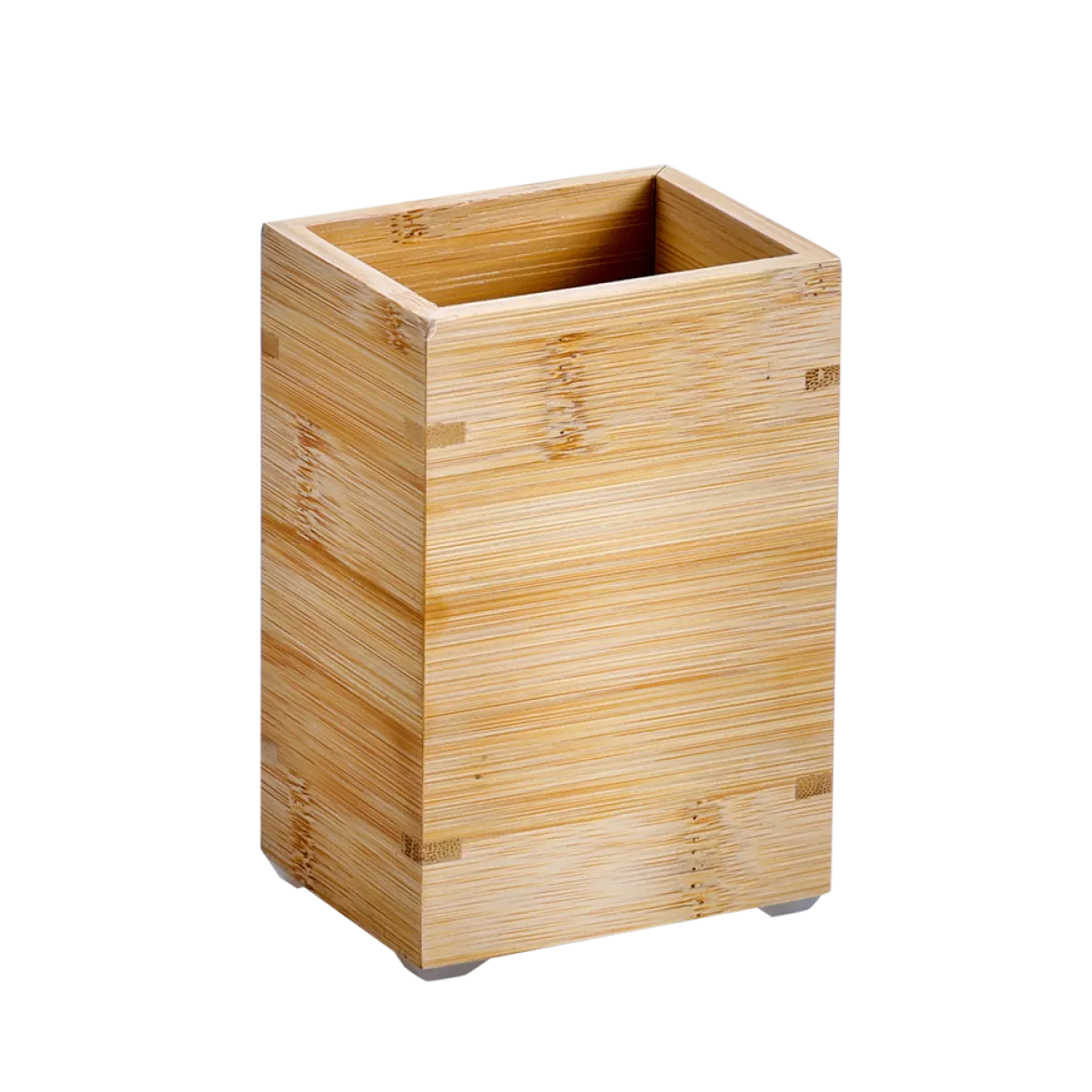 Bambusowy kubek na szczotki, 8 x 6 x 12 cm
