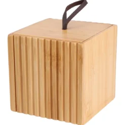 Bambusowy organizer do łazienki, 9 x 9 x 9 cm