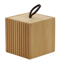 Bambusowy organizer do łazienki, 9 x 9 x 9 cm