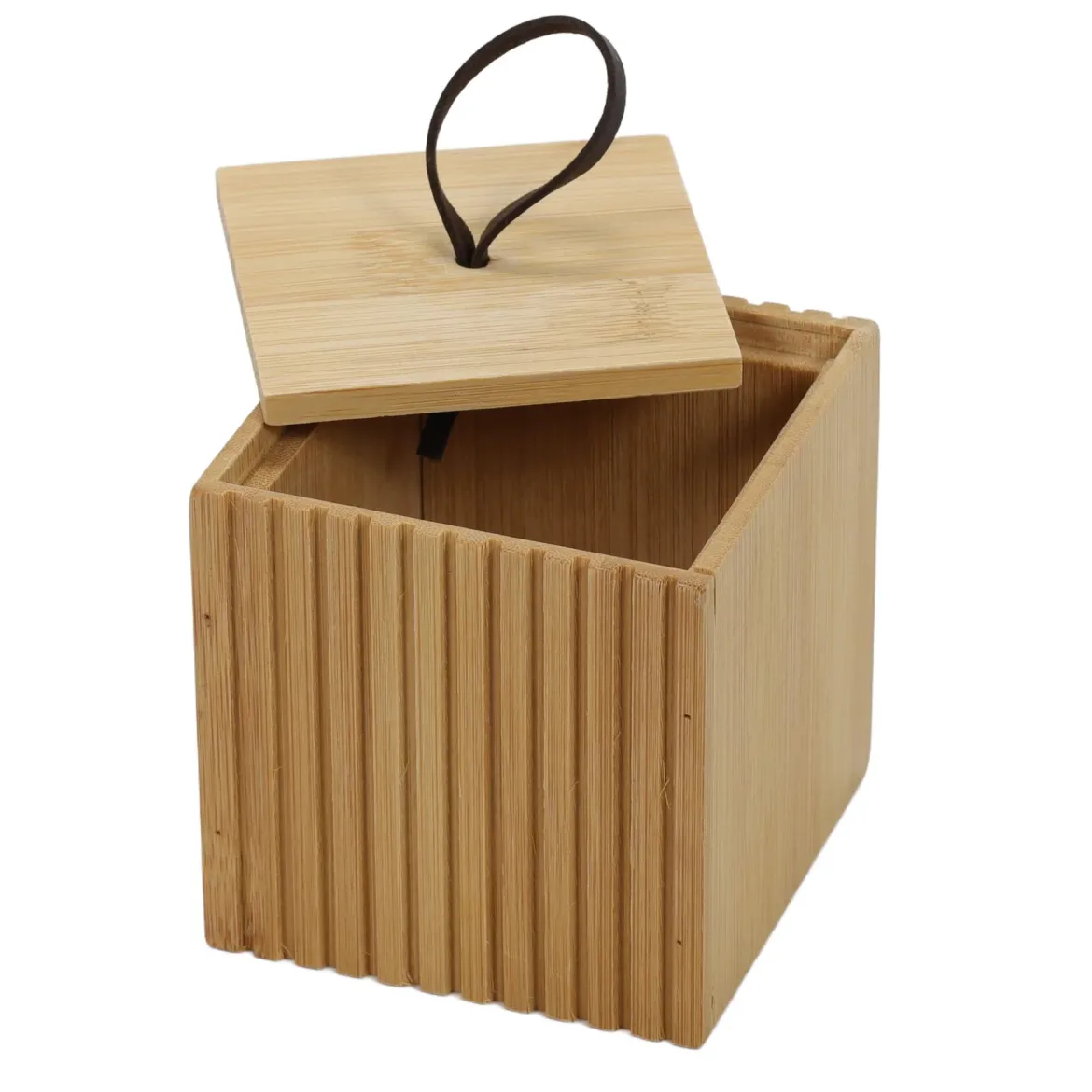 Bambusowy organizer do łazienki, 9 x 9 x 9 cm