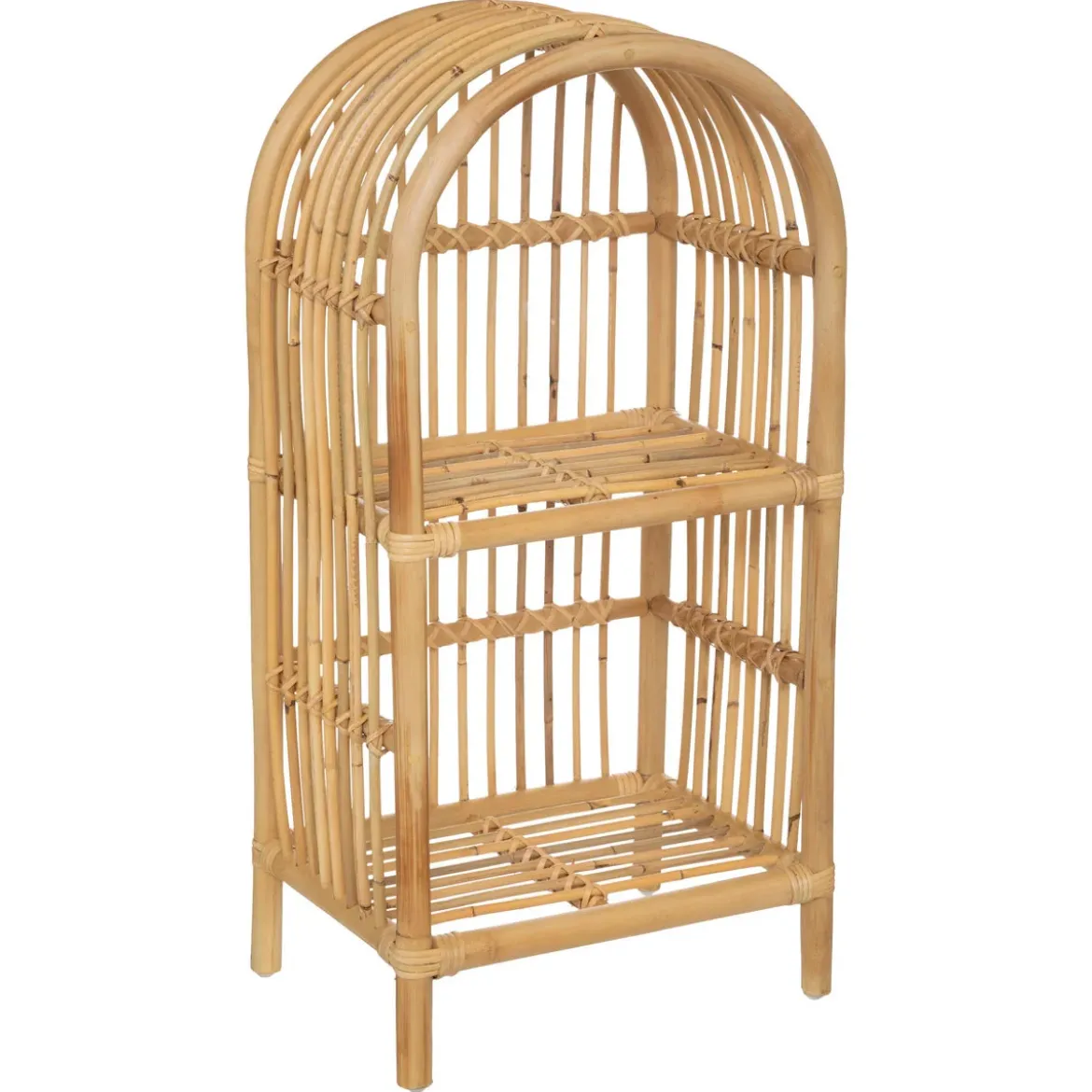 Biblioteczka na książki, rattanowa, 76 cm