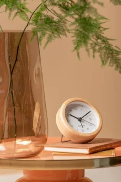 Budzik z bambusową obudową NEAT, Ø 10 cm