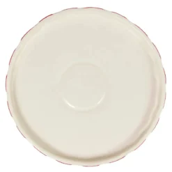 Ceramiczna patera świąteczna, czerwono-biała, Ø 27 cm