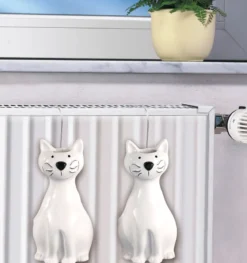 Ceramiczny nawilżacz powietrza na kaloryfer KOT, 4 sztuki w zestawie