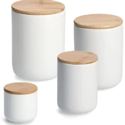Ceramiczny słoik z wieczkiem, na produkty sypkie, 1540 ml