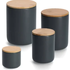 Ceramiczny słoik z wieczkiem, na produkty sypkie, 180 ml