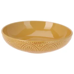Ceramiczny talerz głęboki ze żłobionym wzorem, Ø 20 cm