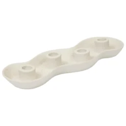 Ceramiczny świecznik na 4 długie świece CHERRY, 32,5 x 4,4 x 11,2 cm