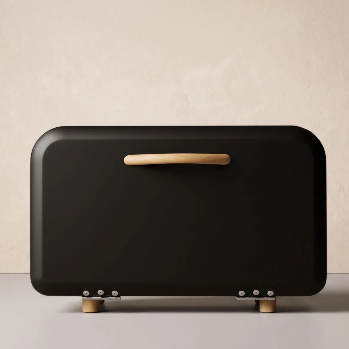 Chlebak metalowy na nóżkach, 24 x 36 x 23 cm