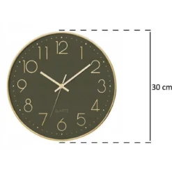 Cichy zegar ścienny do sypialni, zegar z cichym mechanizmem, Ø 30 cm