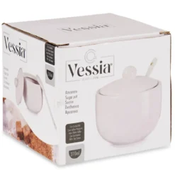 Cukierniczka ceramiczna z łyżeczką