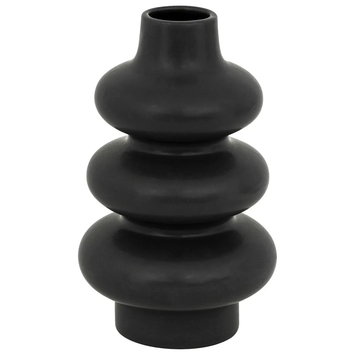 Czarny ceramiczny wazon CLOTHILDE, wys. 25 cm