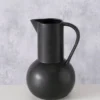 Czarny wazon dekoracyjny ZUKY, matowa kamionka, wys. 25 cm