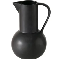 Czarny wazon dekoracyjny ZUKY, matowa kamionka, wys. 25 cm