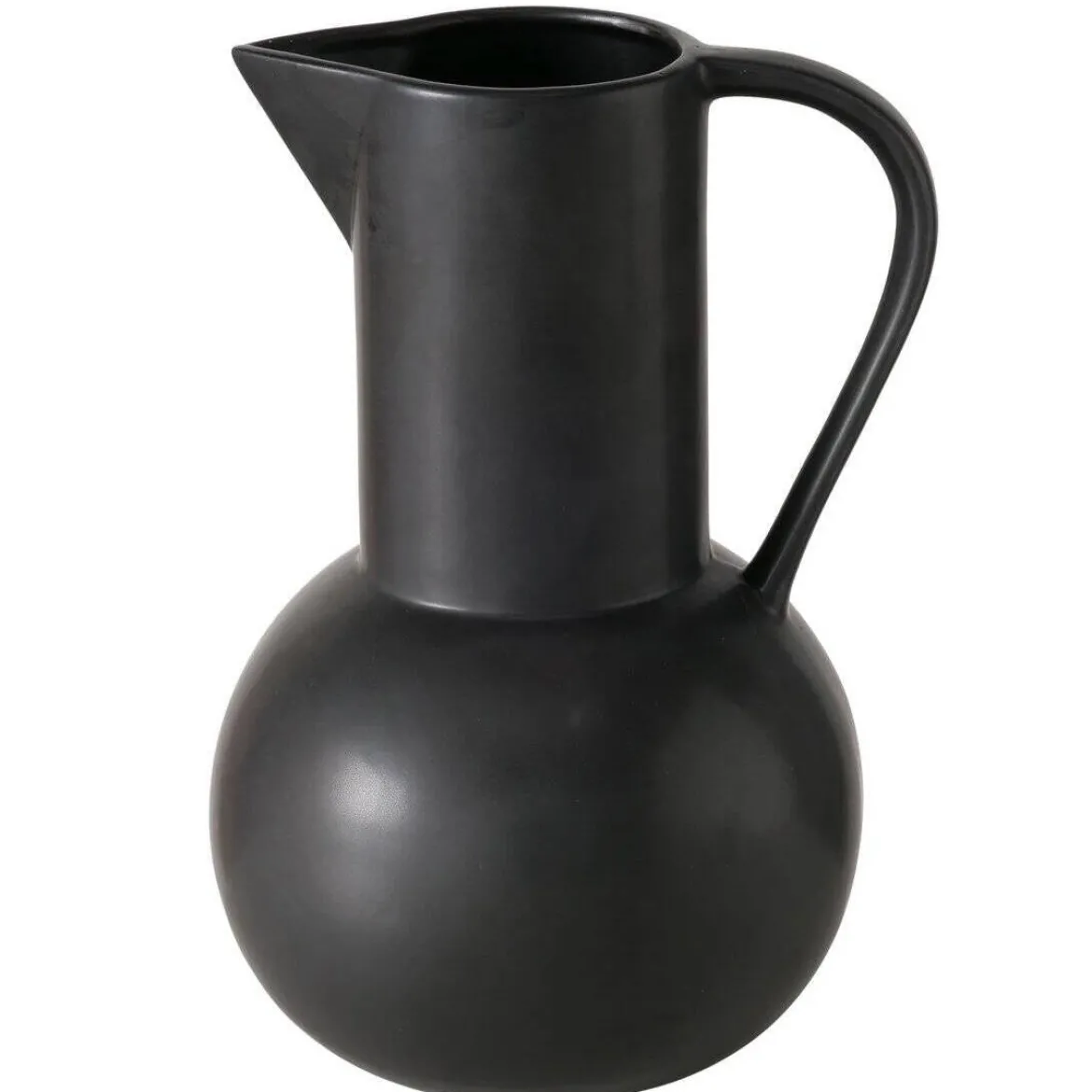 Czarny wazon dekoracyjny ZUKY, matowa kamionka, wys. 25 cm