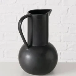 Czarny wazon dekoracyjny ZUKY, matowa kamionka, wys. 25 cm
