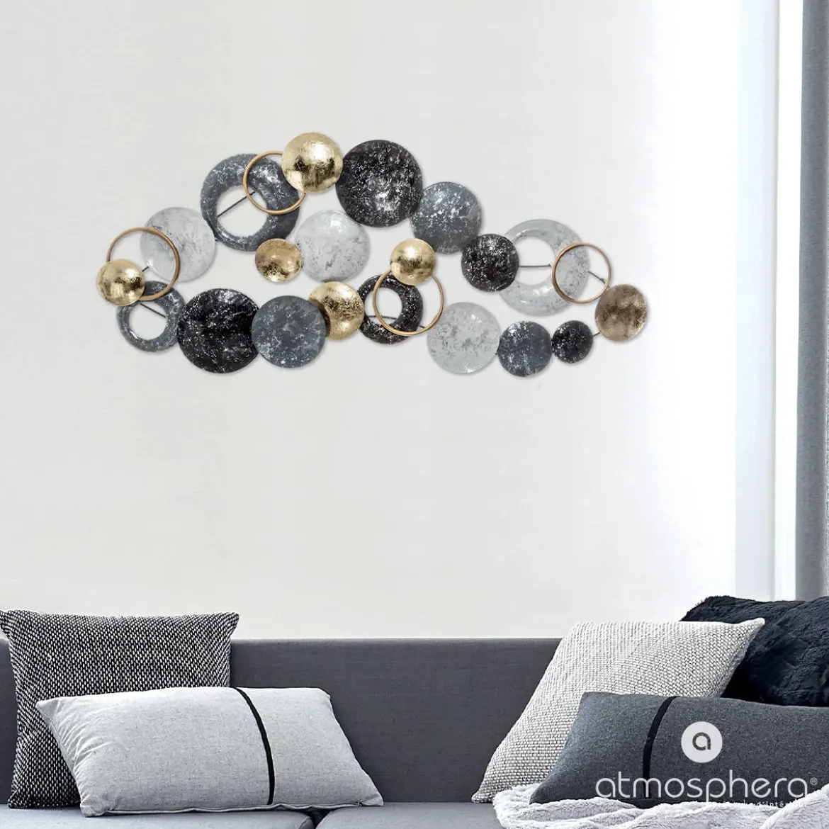 Dekoracja ścienna DECO, metalowa, 93x43 cm