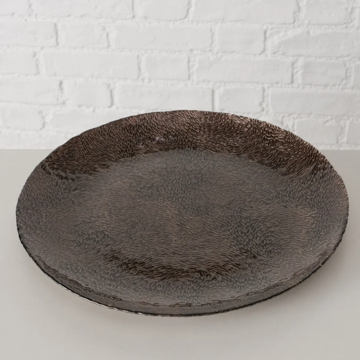 Dekoracyjny talerz szklany MARONI, Ø 32 cm