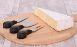Deska do serwowania serów, bambusowa, 3 noże w zestawie