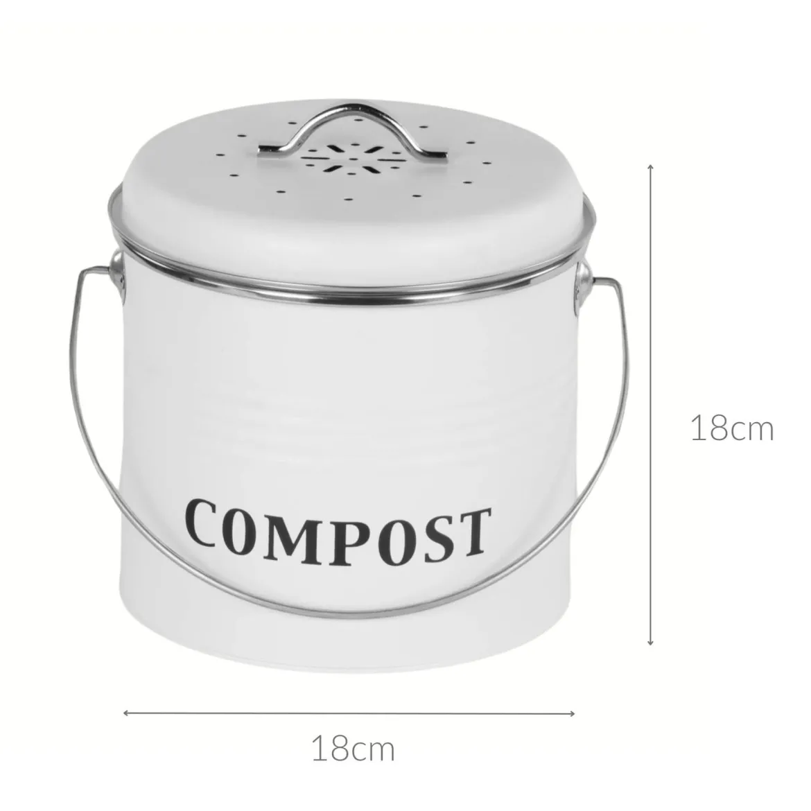 Domowy kompostownik metalowy, 3,5 l