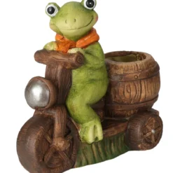 Doniczka ceramiczna w kształcie żaby, 15 cm