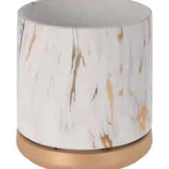 Doniczka z podstawką MARBLE, ceramiczna