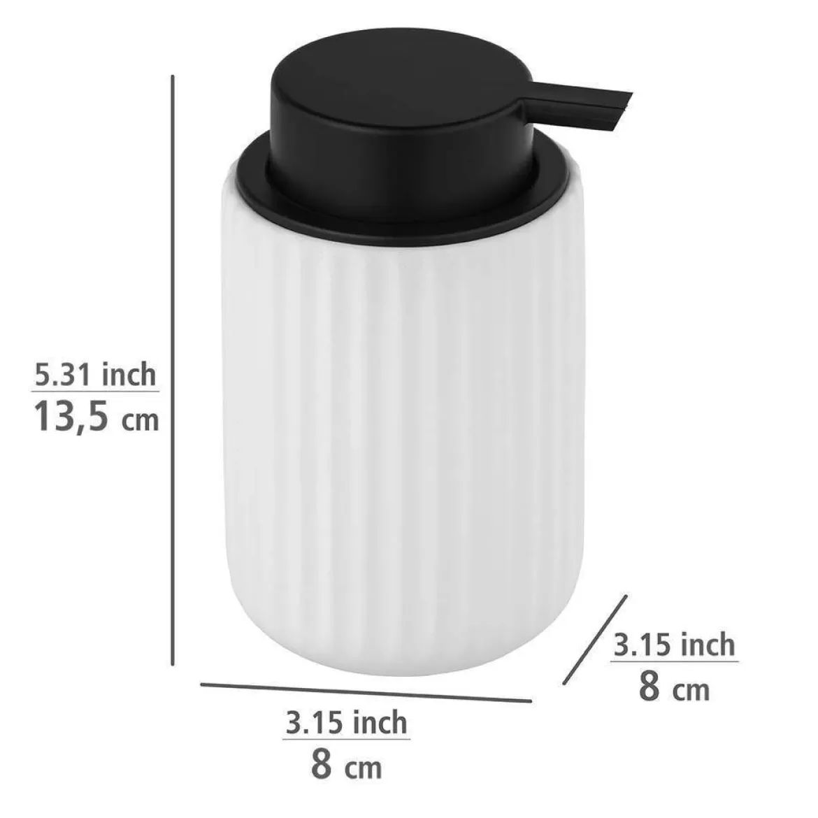 Dozownik do mydła w płynie BELLUNO, ceramiczny, 300 ml, Wenko