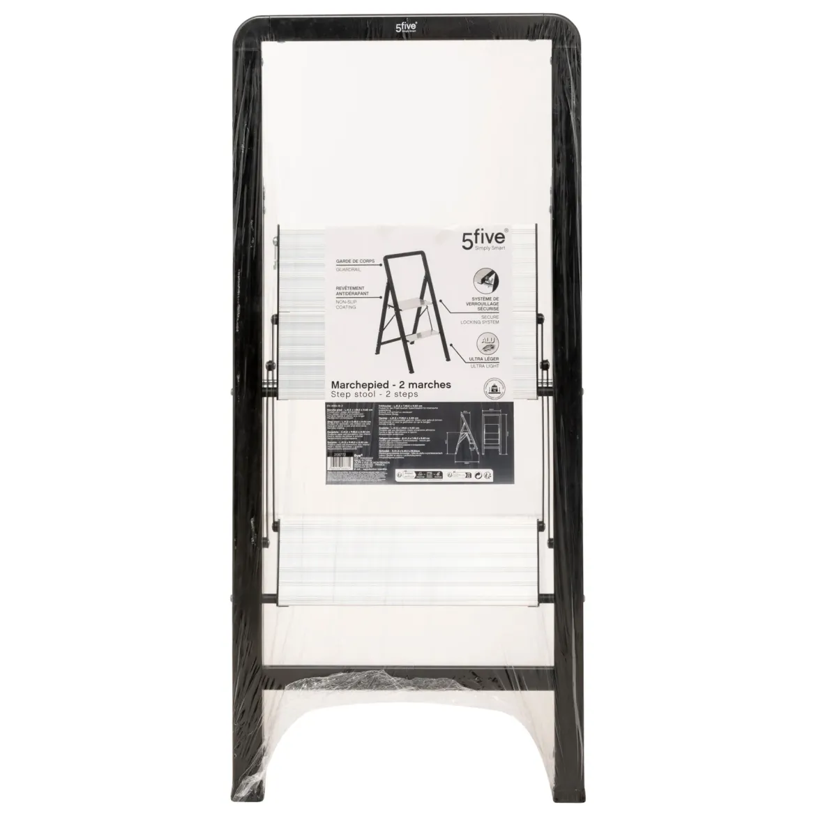 Drabina aluminiowa 2-stopniowa EASY, wys. 83 cm