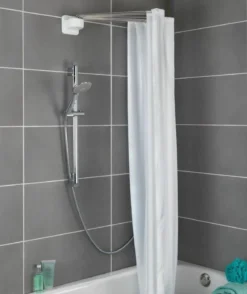 Drążek do zasłony prysznicowej z 12 ramionami, stal nierdzewna, WENKO