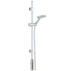 Drążek prysznicowy LED 94 cm, ciepła biel, słuchawka i wąż prysznicowy, WENKO