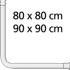 Drążek prysznicowy narożny 20 mm, Wenko