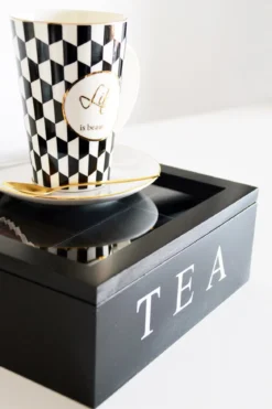 Drewniana herbaciarka TEA, 9 przegródek