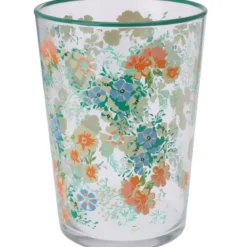 Duża szklanka w kwiatowy wzór, 510 ml