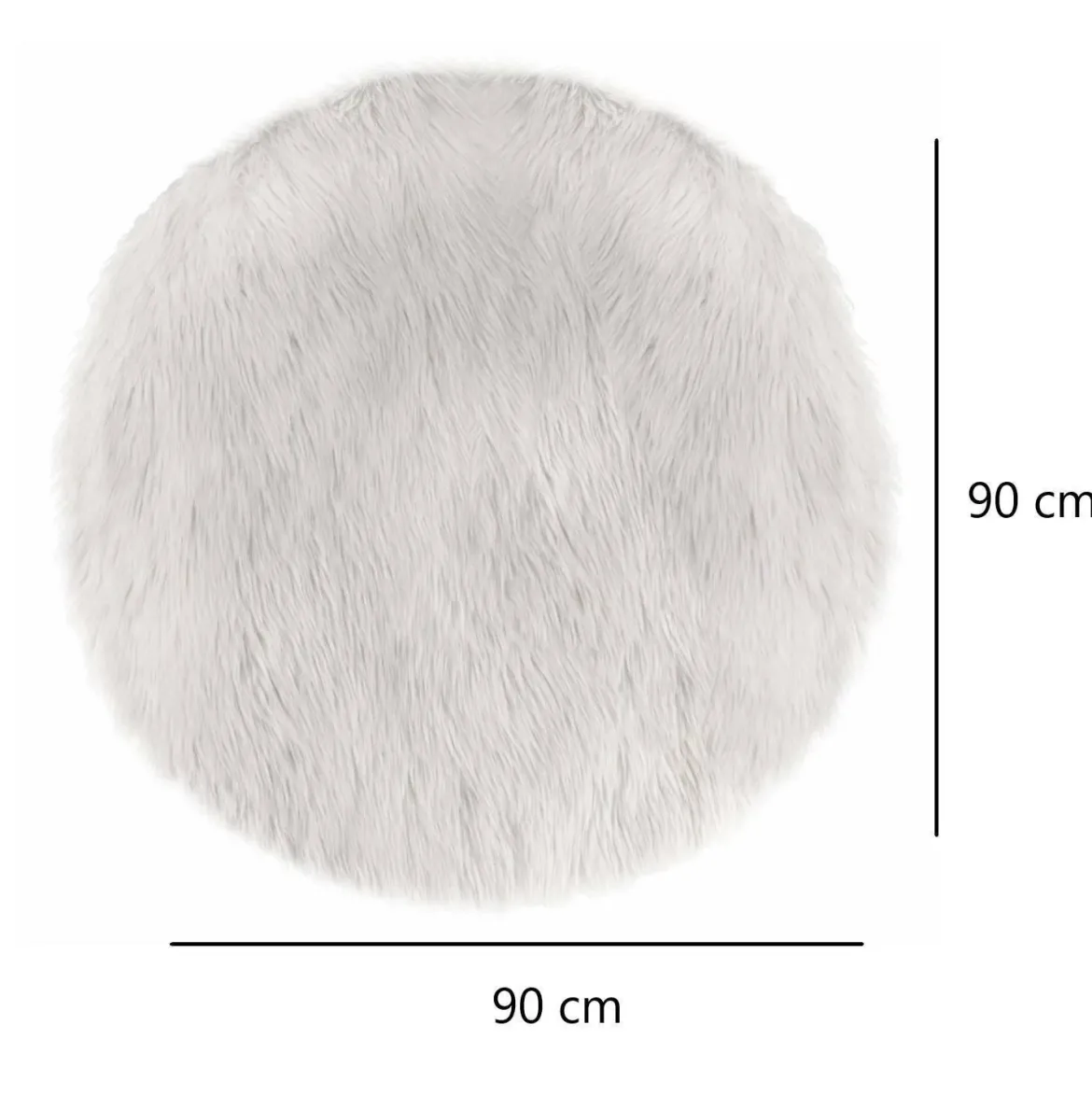 Dywanik dla dzieci okrągły FUR, Ø 90 cm