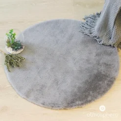 Dywanik ze sztucznego futra, Ø 80 cm