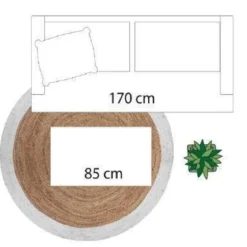 Dywan z juty okrągły, Ø 120 cm