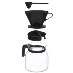Dzbanek szklany z filtrem przelewowym i pokrywką 1,2 l