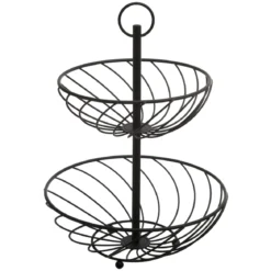 Etażerka metalowa, 2 poziomy, wys. 38 cm