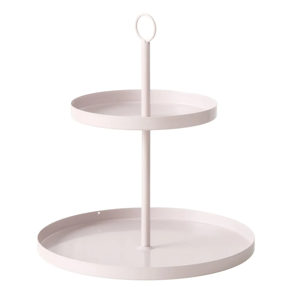 Etażerka metalowa SAMINA, beżowa, wys. 34 cm