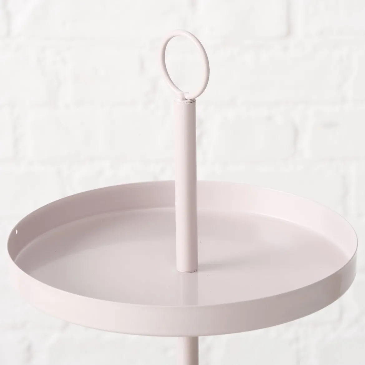 Etażerka metalowa SAMINA, beżowa, wys. 34 cm