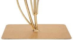 Figurka dekoracyjna LEAF, metalowa, motyw liścia, złota, 44,5 cm