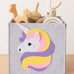 Filcowy pojemnik na zabawki MOLKI, 30 x 30 x 30 cm