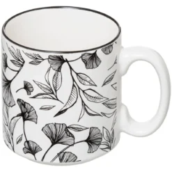 Filiżanki ceramiczne na stojaku FLORAL, 240 ml, 4 sztuki
