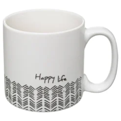 Filiżanki ceramiczne na stojaku LIFE, 240 ml, 4 sztuki