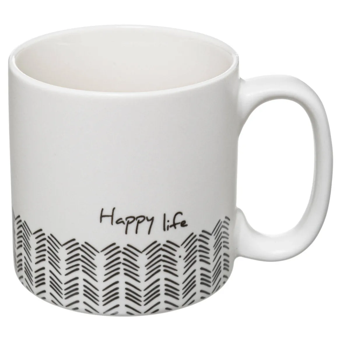Filiżanki ceramiczne na stojaku LIFE, 240 ml, 4 sztuki