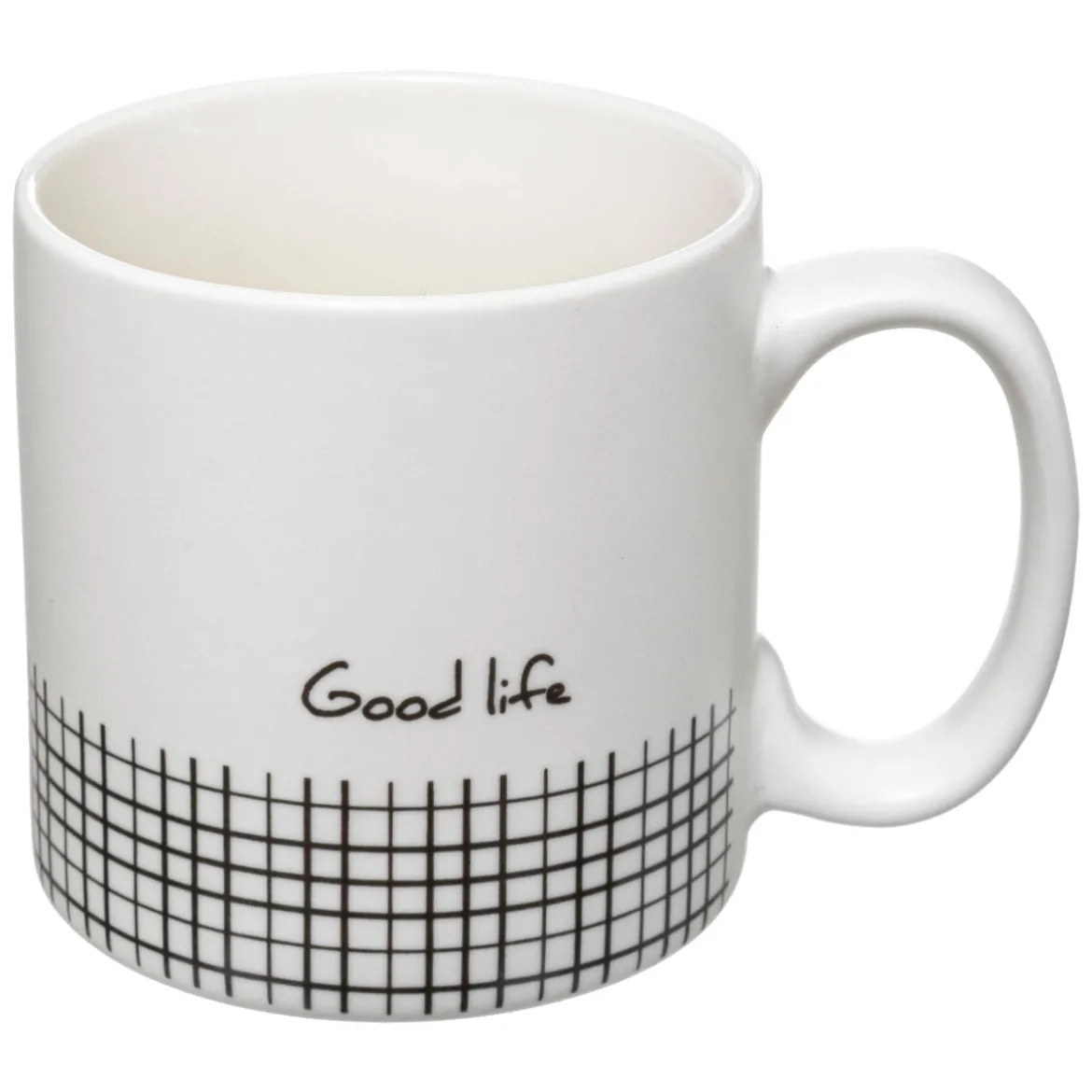 Filiżanki ceramiczne na stojaku LIFE, 240 ml, 4 sztuki
