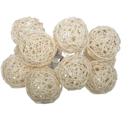 Girlanda led na baterie, rattanowa, 10 ledów, 162 cm